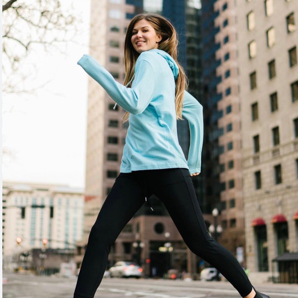 Zyai Active turquoise lounge boyfriend hoodie